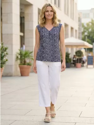 Ženska bluza ALTISPORT EARLA TAMNO PLAVA/BIJELA
