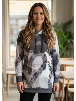 Ženski funkcionalni produljeni sweatshirt premium ALTISPORT VOJ/ALW093MI03 SIVA