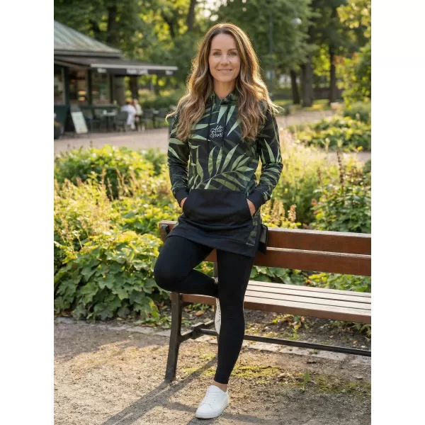  Ženski funkcionalni produljeni sweatshirt premium ALTISPORT VOJ/ALW094MI03 ZELENA 