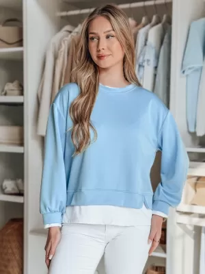 Ženska majica DSTREET LUZZIO BY1382 SVIJETLOPLAV