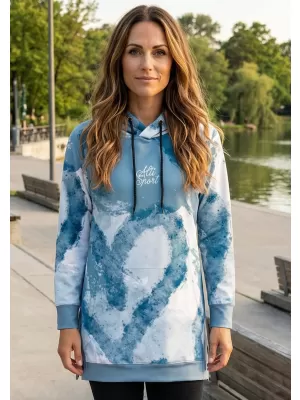 Ženski funkcionalni produljeni sweatshirt premium ALTISPORT VOJ/ALW093MI03 SVIJETLOPLAVA