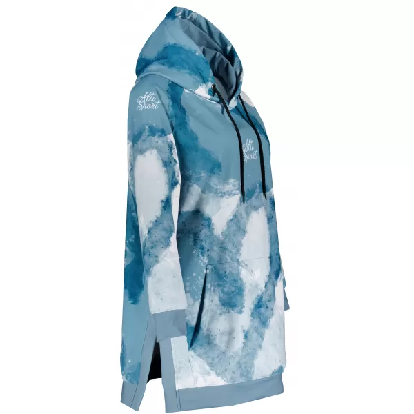  Ženski funkcionalni produljeni sweatshirt premium ALTISPORT VOJ/ALW093MI03 SVIJETLOPLAVA 