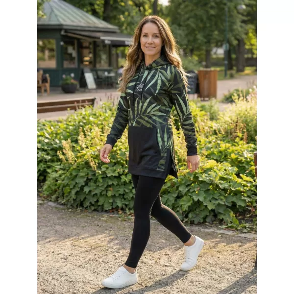  Ženski funkcionalni produljeni sweatshirt premium ALTISPORT VOJ/ALW094MI03 ZELENA 