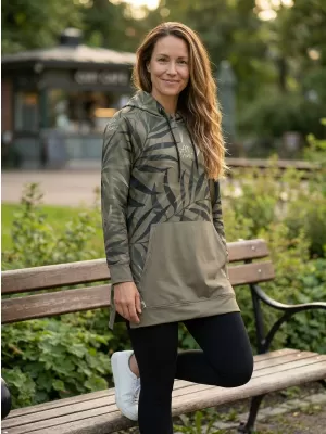 Ženski funkcionalni produljeni sweatshirt premium ALTISPORT VOJ/ALW094MI03 SMEĐA