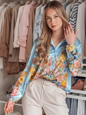 Košulja DSTREET BLOSSIVA DY0466 SVIJETLOPLAV