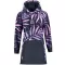 Ženski funkcionalni produljeni sweatshirt premium ALTISPORT VOJ/ALW094MI03 CRNA/LJUBIČASTA