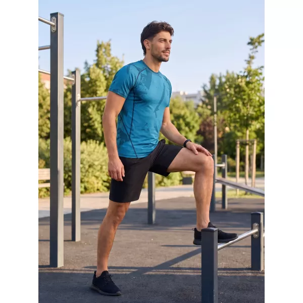 Muška funkcionalna kompresijska majica kratkih rukava premium ALTISPORT VOJ/ALM079TR04 PLAVA 
