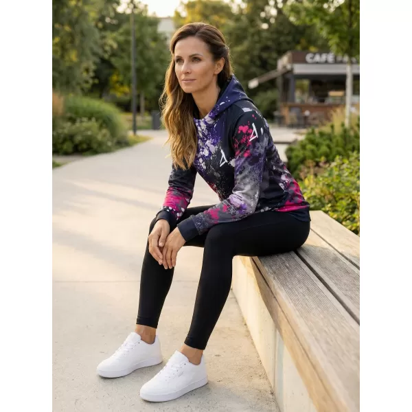  Ženska funkcionalna dukserica premija ALTISPORT VOJ/ALW055MI01 CRNO -PINK 