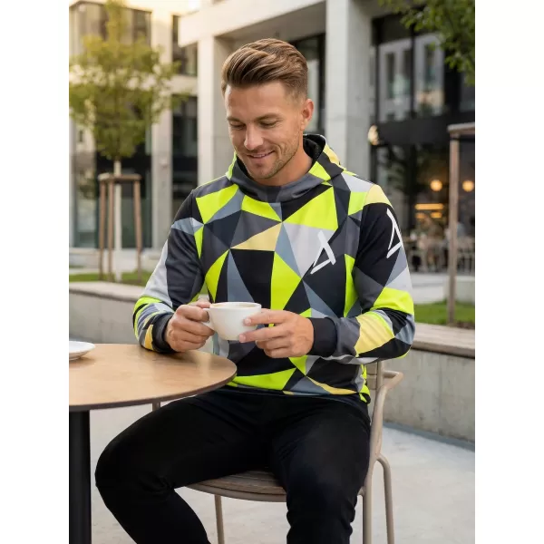  Muška funkcionalna dukserica premija ALTISPORT VOJ/ALM007MI01 CRNO/FLUO ŽUTO 