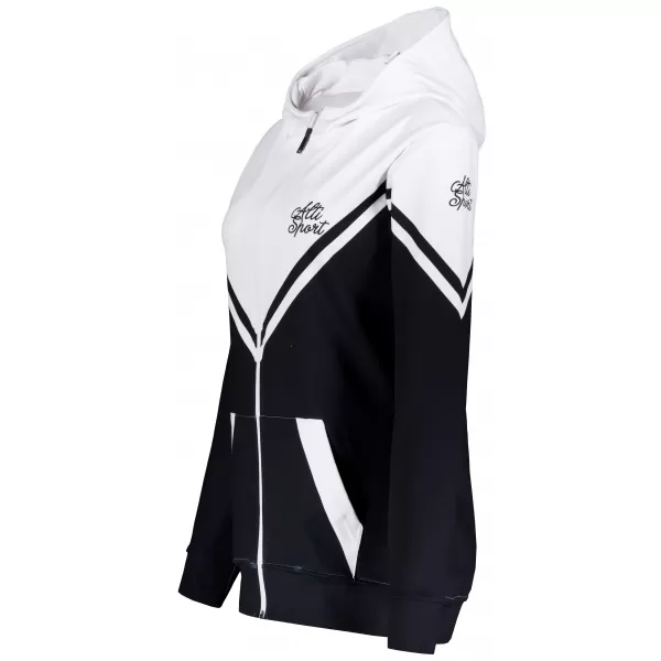  Ženska premium funkcionalna majica s patentnim zatvaračem ALTISPORT VOJ/ALW101MI02 CRNO-BIJELO 