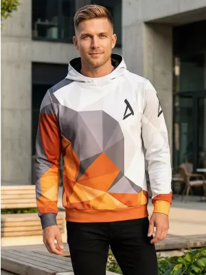Muška funkcionalna dukserica premija ALTISPORT VOJ/ALM007MI01 NARANČASTA/SIVA