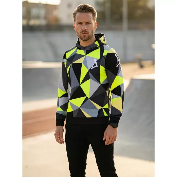 Muška funkcionalna dukserica premija ALTISPORT VOJ/ALM007MI01 CRNO/FLUO ŽUTO 