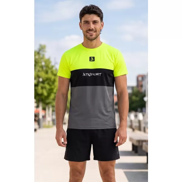  Muška premium plus funkcionalna majica ALTISPORT VOJ/ALM051TR02 NEON-ŽUTA 