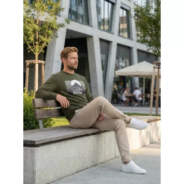  Muški sweatshirt ALTISPORT ALM188406 VOJNOG 