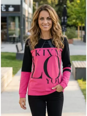 Ženski sweatshirt KIXMI URANIA RUŽIČASTA