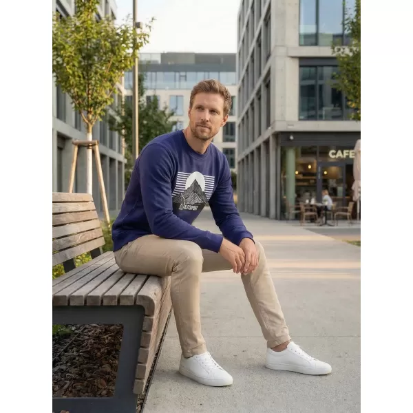  Muški sweatshirt ALTISPORT ALM188406 PONOĆNO PLAVA 