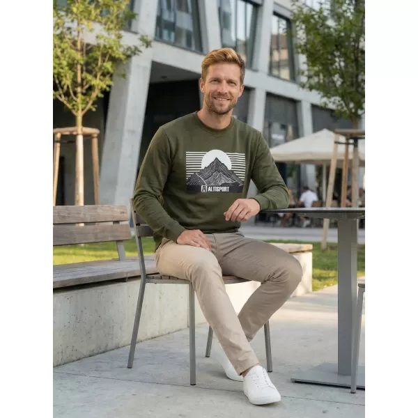  Muški sweatshirt ALTISPORT ALM188406 VOJNOG 