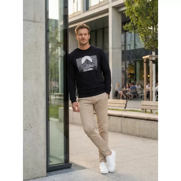  Muški sweatshirt ALTISPORT ALM188406 CRNA 