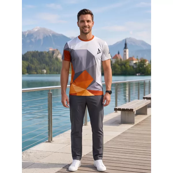  Muški funkcionalni t -majica Premium Plus ALTISPORT VOJ/ALM007TR02 NARANČASTA/SIVA 