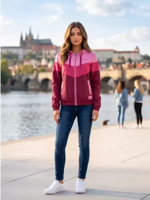 Ženska jakna ALTISPORT EDNA TAMNOCRVENA