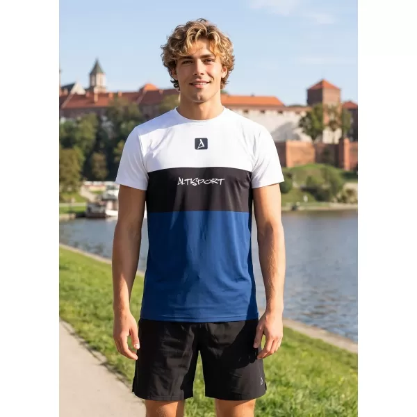  Muška premium plus funkcionalna majica ALTISPORT VOJ/ALM051TR02 BIJELO PLAVA 