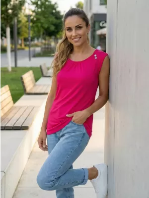 Ženska majica bez rukava ALTISPORT ELKI RUŽIČASTA