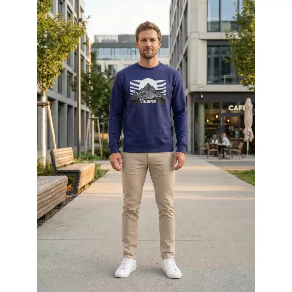  Muški sweatshirt ALTISPORT ALM188406 PONOĆNO PLAVA 
