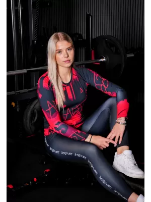Ženska vrhunska funkcionalna majica dugih rukava ALTISPORT VOJ/ALW076TR03 CRVENA I CRNA