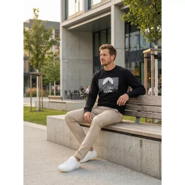  Muški sweatshirt ALTISPORT ALM188406 CRNA 