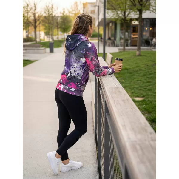  Ženska funkcionalna dukserica premija ALTISPORT VOJ/ALW055MI01 CRNO -PINK 
