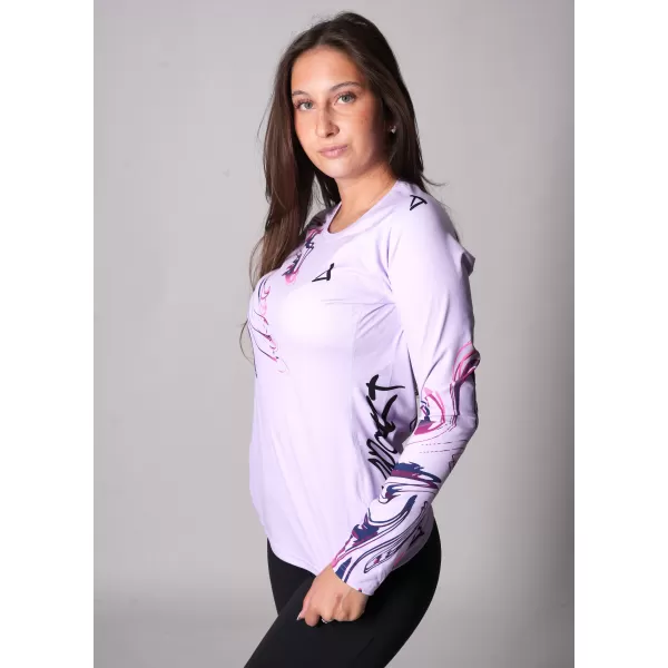  Ženska vrhunska funkcionalna majica dugih rukava ALTISPORT VOJ/ALW064TR03 LILA 