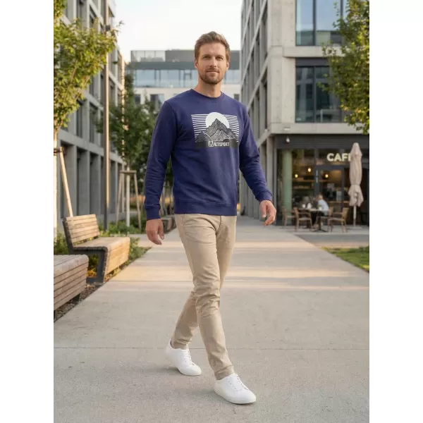  Muški sweatshirt ALTISPORT ALM188406 PONOĆNO PLAVA 