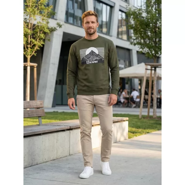  Muški sweatshirt ALTISPORT ALM188406 VOJNOG 