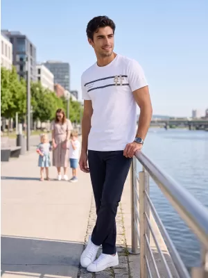 Muška majica kratkih rukava ALTISPORT EBEN BIJELA
