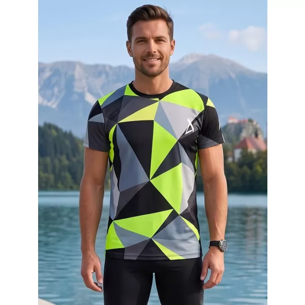  Muški funkcionalni t -majica Premium Plus ALTISPORT VOJ/ALM007TR02 CRNO/FLUO ŽUTO 