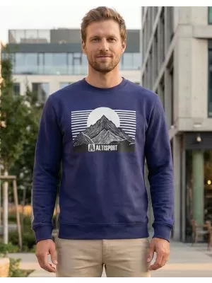 Muški sweatshirt ALTISPORT ALM188406 PONOĆNO PLAVA