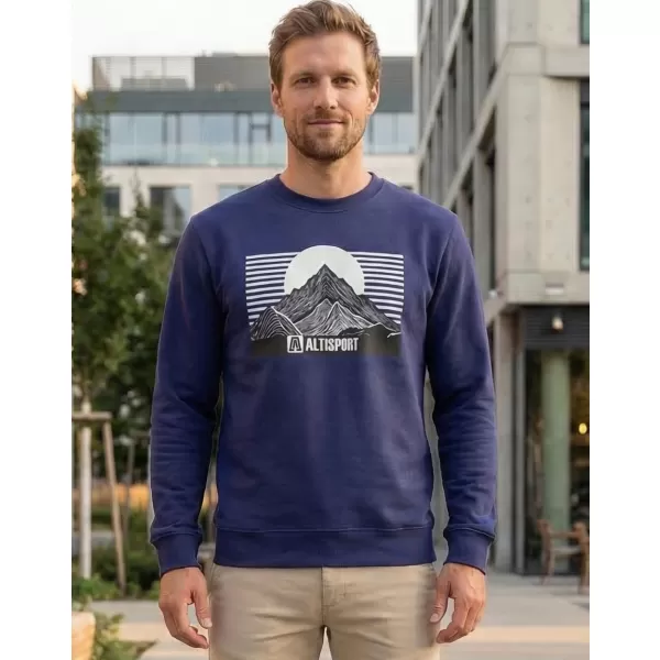  Muški sweatshirt ALTISPORT ALM188406 PONOĆNO PLAVA 