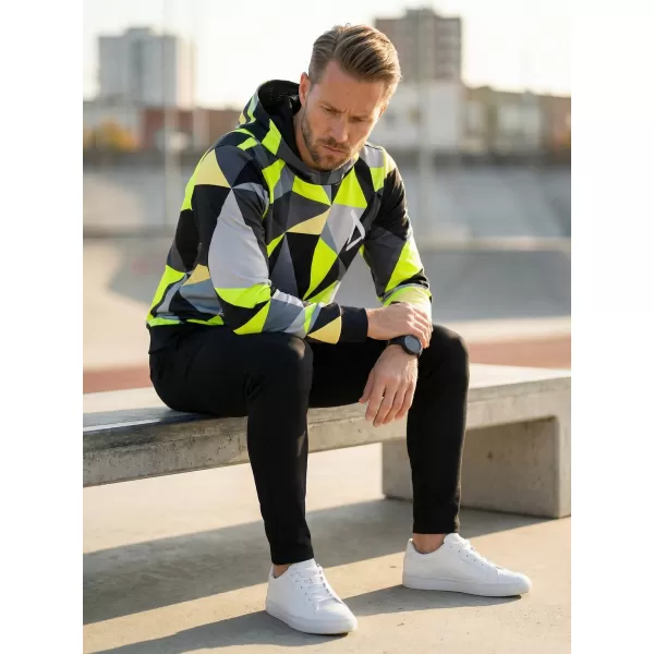  Muška funkcionalna dukserica premija ALTISPORT VOJ/ALM007MI01 CRNO/FLUO ŽUTO 