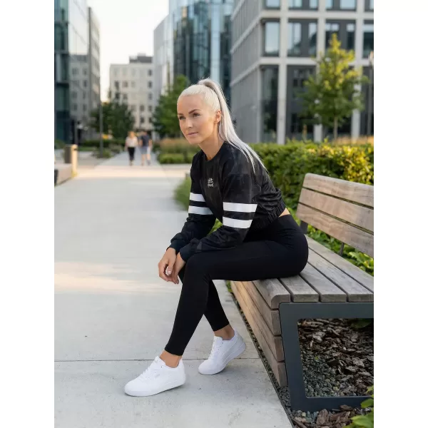  Ženska vrhunska funkcionalna skraćena majica ALTISPORT VOJ/ALW096MI08 CRNA 