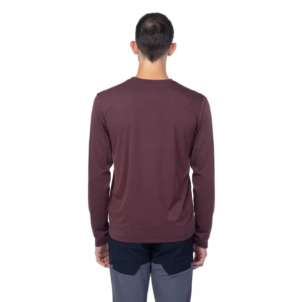  Muški majica s dugim rukavom HANNAH BINE L/S CRVENI MAHAGONI 