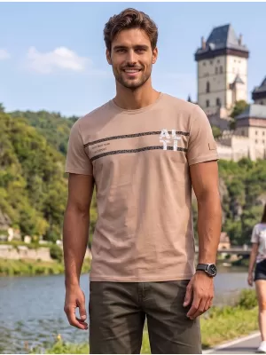 Muška majica kratkih rukava ALTISPORT EBEN BEŽ