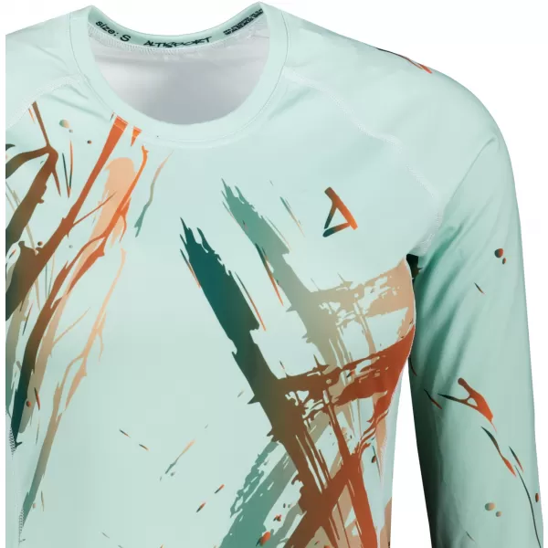  Ženska vrhunska funkcionalna majica dugih rukava ALTISPORT VOJ/ALW074TR03 ZELENA/NARANČASTA 