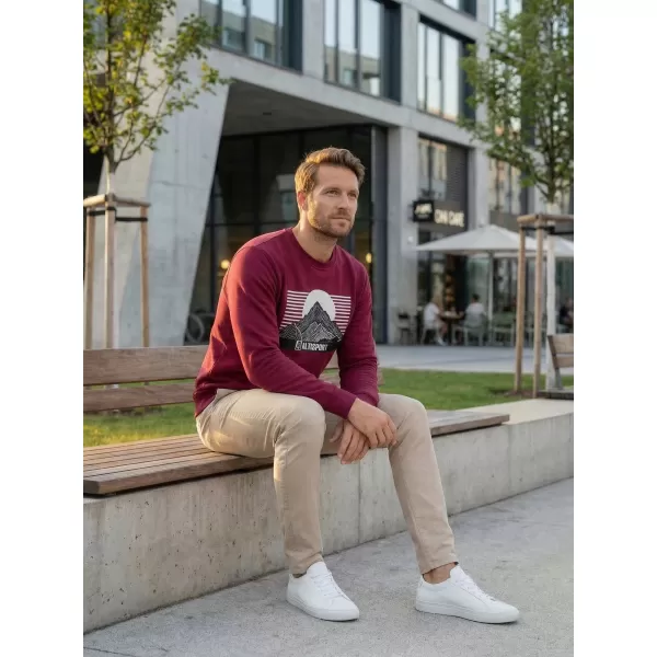 Muški sweatshirt ALTISPORT ALM188406 GRANAT 