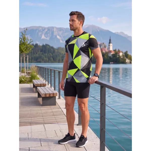  Muški funkcionalni t -majica Premium Plus ALTISPORT VOJ/ALM007TR02 CRNO/FLUO ŽUTO 