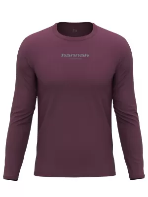 Muški majica s dugim rukavom HANNAH BINE L/S CRVENI MAHAGONI