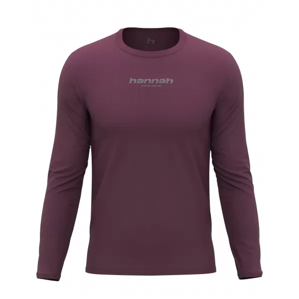  Muški majica s dugim rukavom HANNAH BINE L/S CRVENI MAHAGONI 