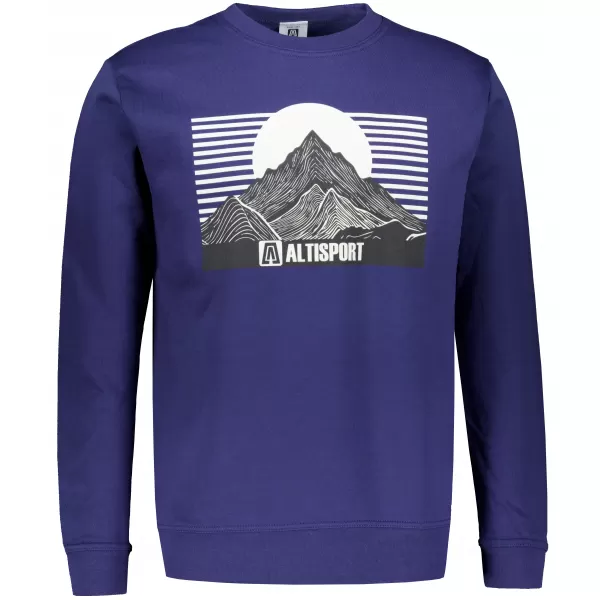  Muški sweatshirt ALTISPORT ALM188406 PONOĆNO PLAVA 