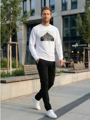 Muški sweatshirt ALTISPORT ALM188406 BIJELA