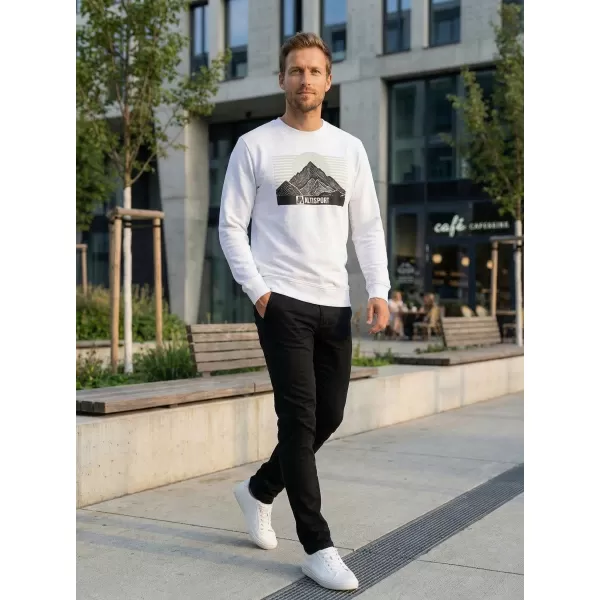  Muški sweatshirt ALTISPORT ALM188406 BIJELA 