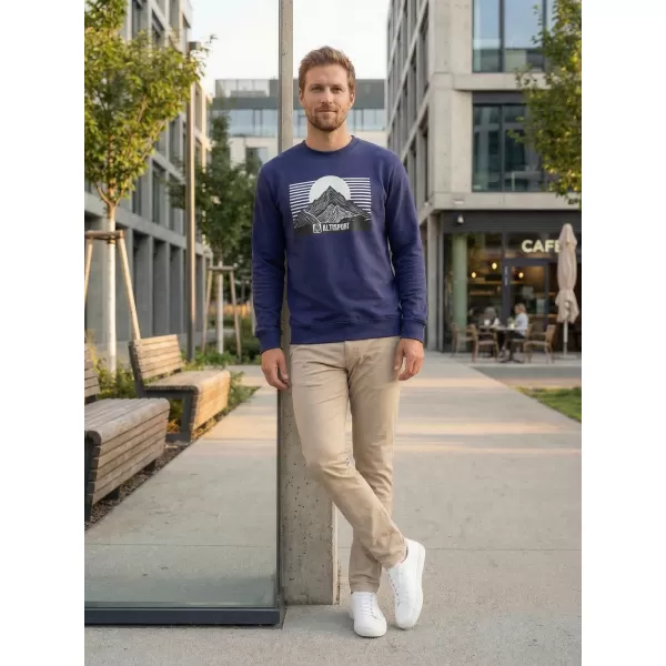  Muški sweatshirt ALTISPORT ALM188406 PONOĆNO PLAVA 
